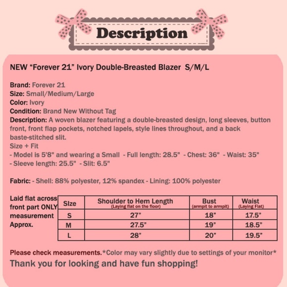 Last 1☝️ White Double Breasted Long Blazer Jacket - Picture 8 of 8